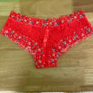 VS Pink Lace and Mesh Cheekster Panty